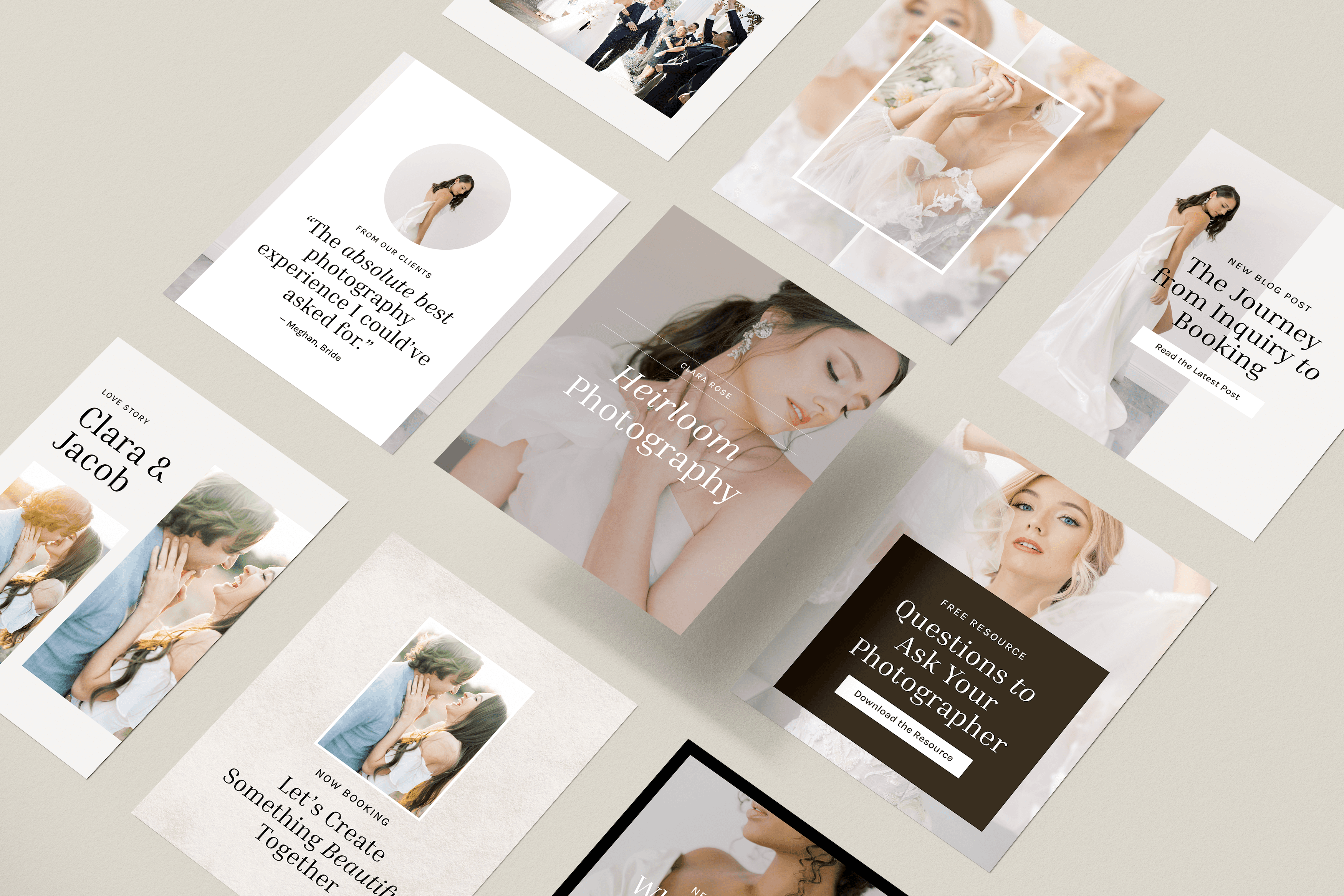 Clara Rose: Canva Instagram Templates